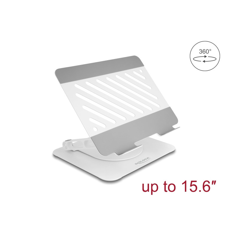 Delock Tablet und Notebook Standhalterung verstellbar Aluminium - 360° drehbar