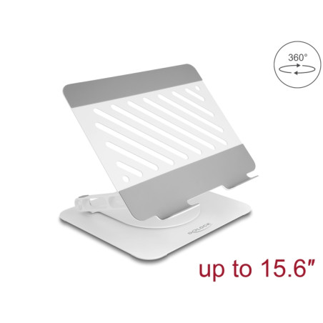 Delock Tablet und Notebook Standhalterung verstellbar Aluminium - 360° drehbar