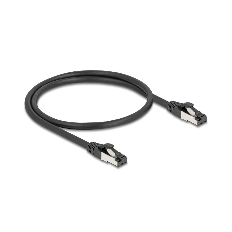 Delock RJ45 Netzwerkkabel Cat.8.1 S/FTP 0,5 m bis 40 Gbps schwarz