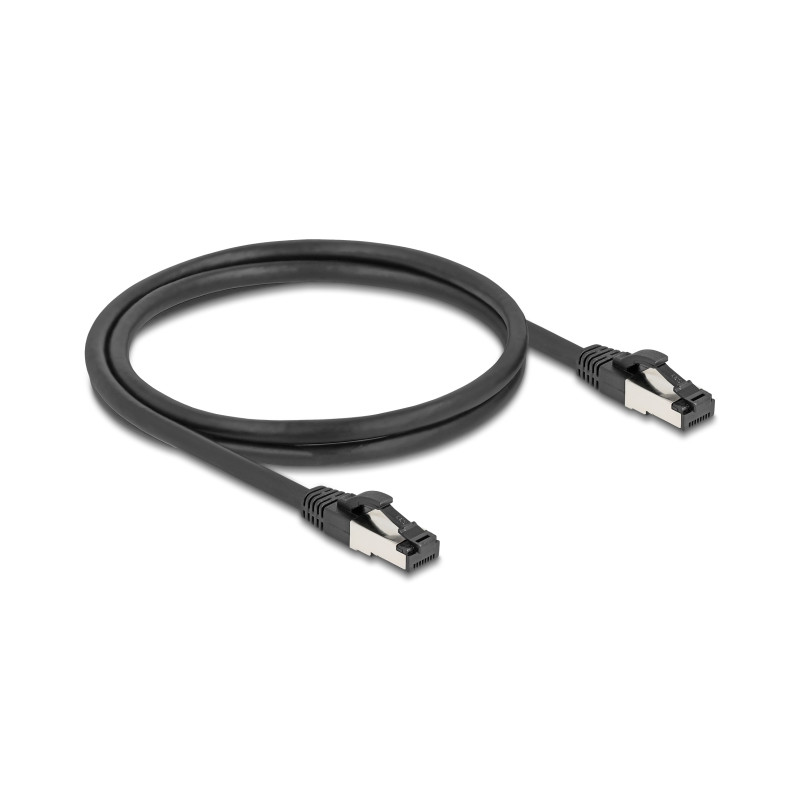Delock RJ45 Netzwerkkabel Cat.8.1 S/FTP 1 m bis 40 Gbps schwarz