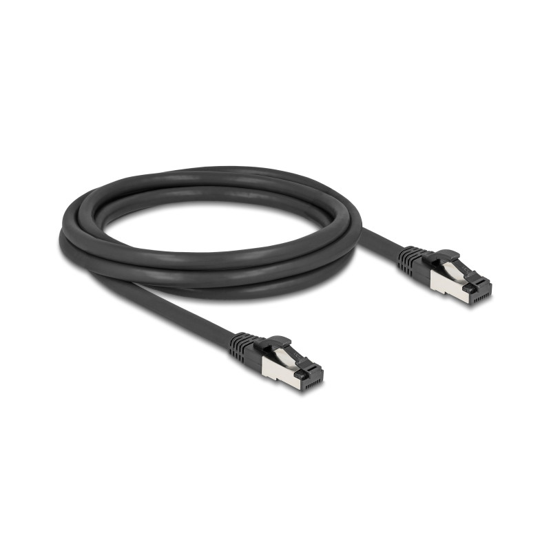 Delock RJ45 Netzwerkkabel Cat.8.1 S/FTP 2 m bis 40 Gbps schwarz