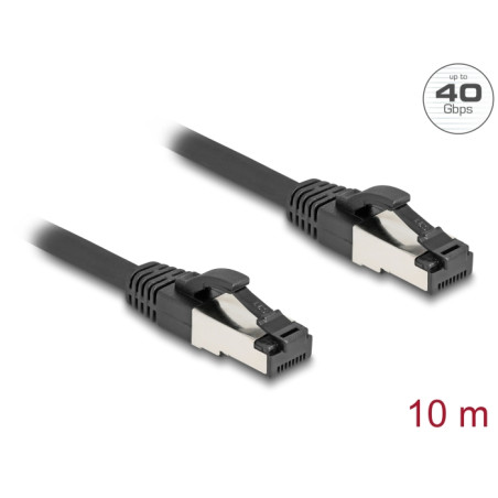 Delock RJ45 Netzwerkkabel Cat.8.1 S/FTP 10 m bis 40 Gbps schwarz