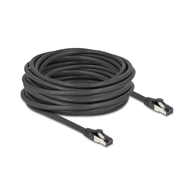 Delock RJ45 Netzwerkkabel Cat.8.1 S/FTP 10 m bis 40 Gbps schwarz