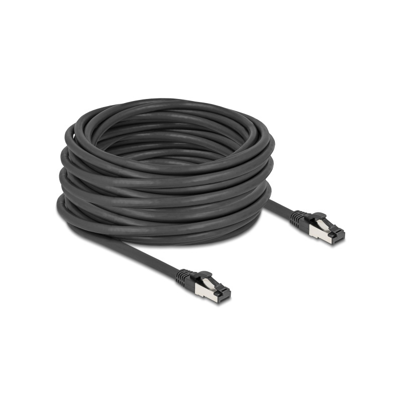 Delock RJ45 Netzwerkkabel Cat.8.1 S/FTP 15 m bis 40 Gbps schwarz