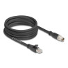 Delock M12 Kabel X-kodiert 8 Pin Stecker zu RJ45 Stecker Cat.5e S/FTP flexibel 5 m schwarz