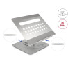 Delock Tablet und Notebook Ständer mit eingebauter Dockingstation 4K - HDMI / Kartenleser / Hub / PD 3.0 90 W - 360° drehbar
