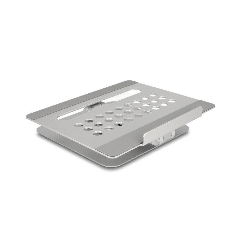 Delock Tablet und Notebook Ständer mit eingebauter Dockingstation 4K - HDMI / Kartenleser / Hub / PD 3.0 90 W - 360° drehbar