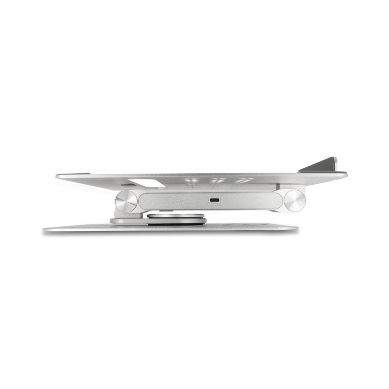 Delock Tablet und Notebook Ständer mit eingebauter Dockingstation 4K - HDMI / Kartenleser / Hub / PD 3.0 90 W - 360° drehbar