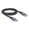 Delock DisplayPort Kabel 8K 60 Hz 2 m flieder Metall