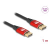 Delock DisplayPort Kabel 8K 60 Hz 1 m rot Metall