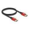 Delock DisplayPort Kabel 8K 60 Hz 1 m rot Metall
