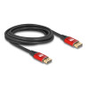 Delock DisplayPort Kabel 8K 60 Hz 3 m rot Metall
