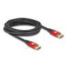Delock DisplayPort Kabel 8K 60 Hz 5 m rot Metall