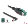 Delock PoweredUSB Kabel Stecker 12 V zu DC 5,5 x 2,5 mm Stecker gewinkelt 3 m