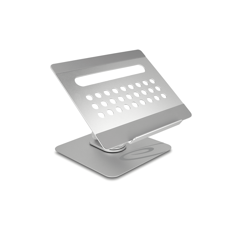 Delock Tablet und Notebook Ständer mit eingebauter Dockingstation 4K - HDMI / Kartenleser / Hub / PD 3.0 90 W - 360° drehbar