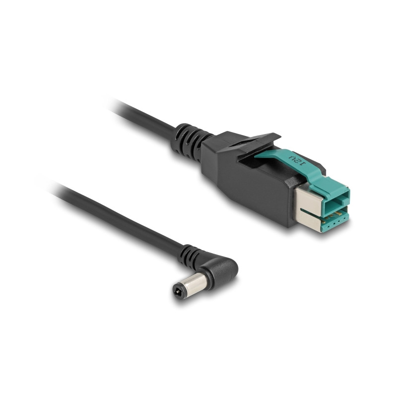 Delock PoweredUSB Kabel Stecker 12 V zu DC 5,5 x 2,5 mm Stecker gewinkelt 3 m