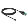 Delock PoweredUSB Kabel Stecker 12 V zu DC 5,5 x 2,5 mm Stecker gewinkelt 3 m