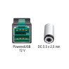 Delock PoweredUSB Kabel Stecker 12 V zu DC 5,5 x 2,5 mm Stecker gewinkelt 3 m