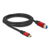 Delock USB 5 Gbps Kabel USB Type-C™ Stecker zu USB Typ-B Stecker 2 m rot Metall
