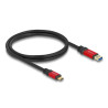 Delock USB 10 Gbps Kabel USB Typ-A Stecker zu USB Type-C™ Stecker 1 m rot Metall