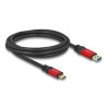 Delock USB 10 Gbps Kabel USB Typ-A Stecker zu USB Type-C™ Stecker 2 m rot Metall