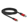 Delock USB 10 Gbps Kabel USB Typ-A Stecker zu USB Type-C™ Stecker 3 m rot Metall