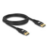 Delock DisplayPort Kabel 8K 60 Hz 2 m schwarz Metall