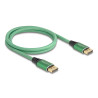Delock DisplayPort Kabel 16K 60 Hz 1 m grün Metall