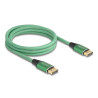 Delock DisplayPort Kabel 16K 60 Hz 2 m grün Metall