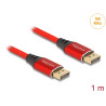 Delock DisplayPort Kabel 16K 60 Hz 1 m rot Metall