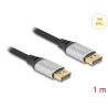 Delock DisplayPort Kabel 16K 60 Hz 1 m silber Metall