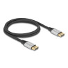 Delock DisplayPort Kabel 16K 60 Hz 1 m silber Metall