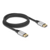 Delock DisplayPort Kabel 16K 60 Hz 2 m silber Metall
