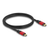 Delock USB 20 Gbps Kabel USB Type-C™ Stecker zu Stecker PD 3.0 100 W E-Marker 0,8 m rot Metall