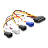 Delock Stromversorgungskabel SATA 15 Pin Stecker zu 4 x 2 Pin Lüfter (12 V / 7 V / 5 V) 20 cm