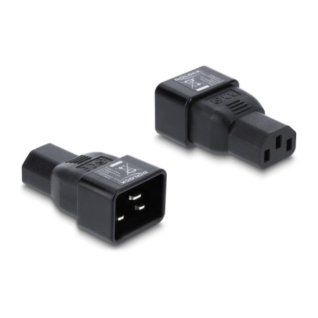 Delock Netzadapter IEC 60320 - C20 auf C13, Stecker / Buchse, 10 A, gerade