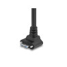 Delock USB 5 Gbps Kabel USB Type-C™ Stecker gerade zu USB Micro-B Stecker mit Schraubenabstand 18 mm 90° nach oben gewinkelt 0,3