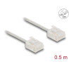 Delock RJ45 Netzwerkkabel Cat.6 UTP Ultra Slim 0,5 m grau mit kurzen Steckern