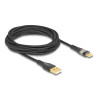 Delock USB 2.0 Kabel Typ-A Stecker zu USB Type-C™ Stecker mit Schnellladefunktion 60 W transparent 3 m
