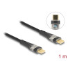 Delock USB 2.0 Schnellladekabel USB Type-C™ Stecker zu Stecker transparent PD 3.0 100 W 1 m