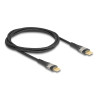 Delock USB 2.0 Schnellladekabel USB Type-C™ Stecker zu Stecker transparent PD 3.0 100 W 1 m