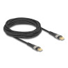 Delock USB 2.0 Schnellladekabel USB Type-C™ Stecker zu Stecker transparent PD 3.0 100 W 3 m