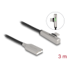 Delock USB 2.0 Kabel Typ-A Stecker zu USB Type-C™ Stecker gewinkelt mit LED und Schnellladefunktion 60 W 3 m