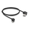 Delock USB 2.0 Kabel Typ-A Stecker zu USB Type-C™ Stecker drehbar mit Schnellladefunktion 60 W 1,2 m