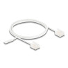 Delock RJ45 Netzwerkkabel Cat.6 UTP Ultra Slim 1 m weiß mit kurzen Steckern