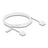 Delock RJ45 Netzwerkkabel Cat.6 UTP Ultra Slim 2 m weiß mit kurzen Steckern
