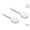 Delock RJ45 Netzwerkkabel Cat.6 UTP Ultra Slim 3 m weiß mit kurzen Steckern