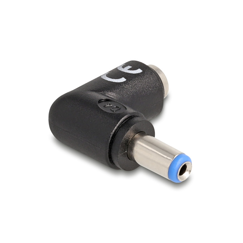 Delock DC Adapter 5,5 x 2,1 mm Stecker zu 5,5 x 2,1 mm Buchse 90° gewinkelt