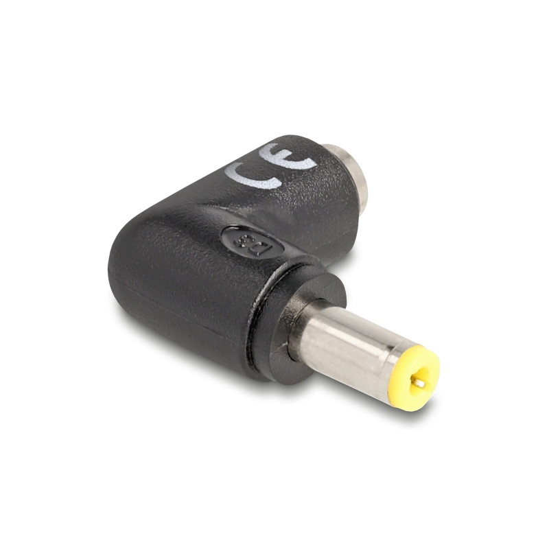 Delock DC Adapter 5,5 x 2,5 mm Stecker zu 5,5 x 2,5 mm Buchse 90° gewinkelt