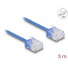 Delock RJ45 Netzwerkkabel Cat.6 UTP Ultra Slim 3 m blau mit kurzen Steckern